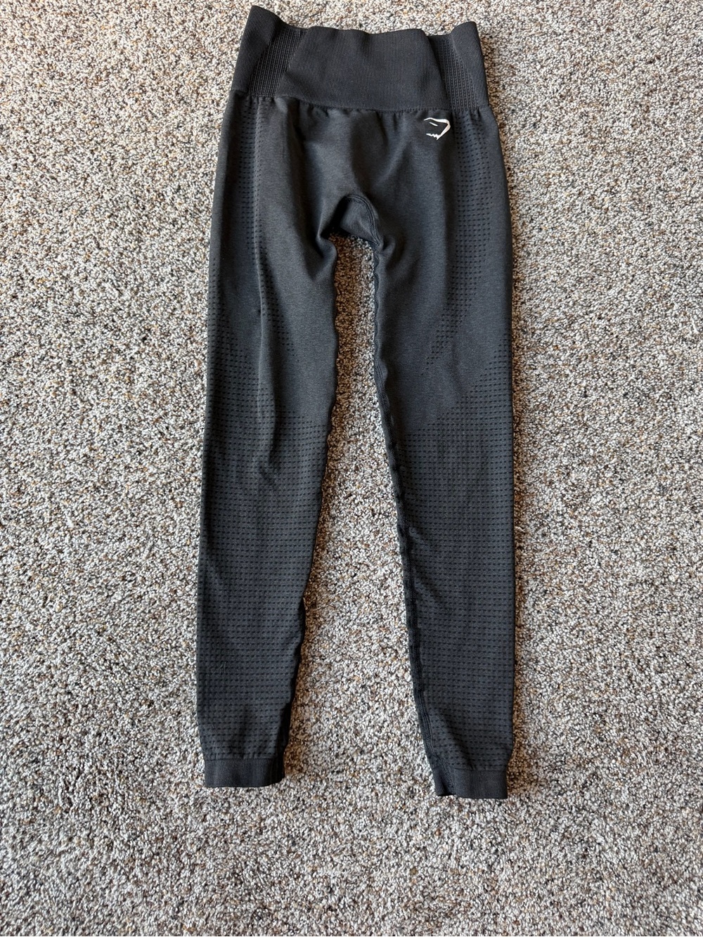Gymshark Energy Seamless Black High Rise Eyelet Workout Leggings Women's M